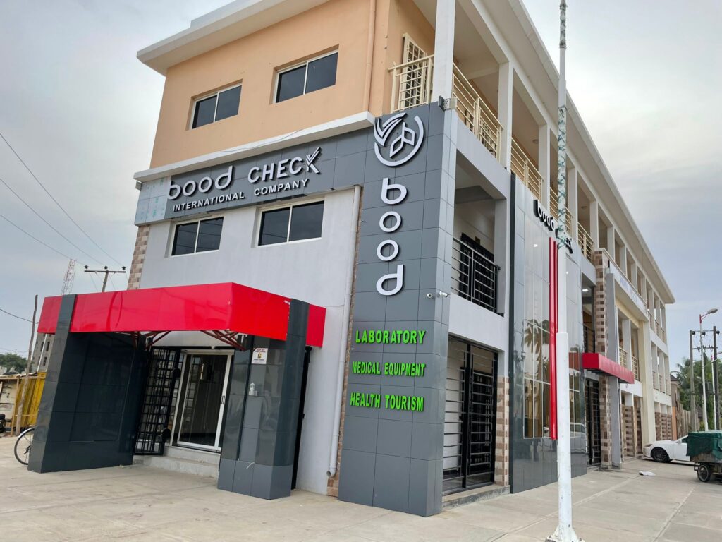 Boodcheck head office at Asada Plaza, kano