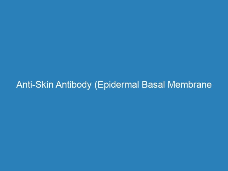 AntiSkin Antibody (Epidermal Basal Membrane Antibody) Test